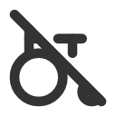 иконка wheelchair off, wheelchair, инвалидное кресло, off
