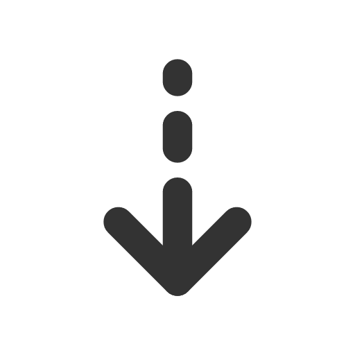 иконка arrow narrow down dashed, arrow, стрелка, narrow, down, dashed,