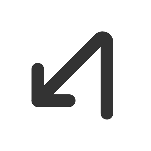 иконка arrow sharp turn left, arrow, стрелка, sharp, turn, вращать, left,