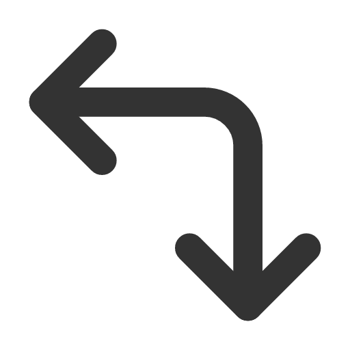 иконка arrows left down, arrows, left, стрелка, down,