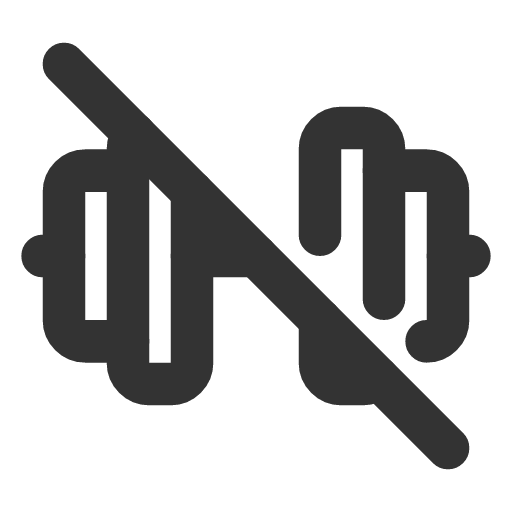 иконка barbell off, barbell, off,