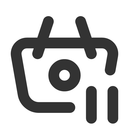 иконка basket pause, basket, корзина, pause, пауза,