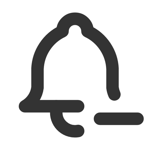 иконка bell minus, bell, колокольчик, minus, минус,
