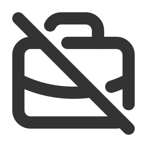 иконка briefcase off, briefcase, портфель, off,