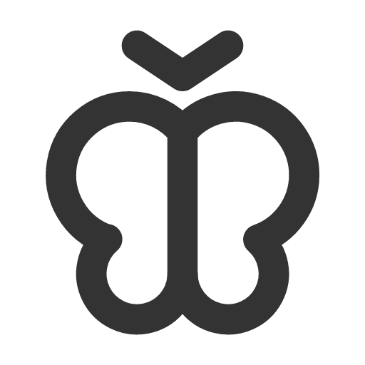 иконка butterfly, бабочка,