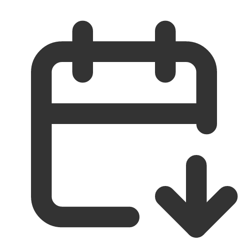 иконка calendar down, calendar, календарь, down, стрелка,