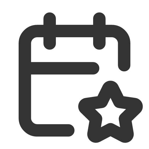 иконка calendar star, calendar, календарь, star, звезда,