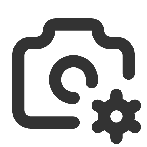 иконка camera cog, camera, фотоаппарат, cog,