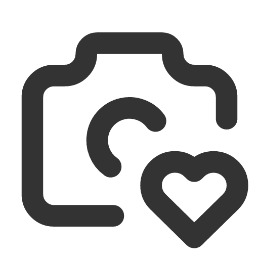 иконка camera heart, camera, фотоаппарат, heart, сердце,