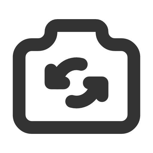 иконка camera rotate, camera, фотоаппарат, rotate, вращать,