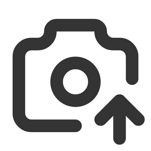 иконка camera up, camera, фотоаппарат, up, стрелка вверх,