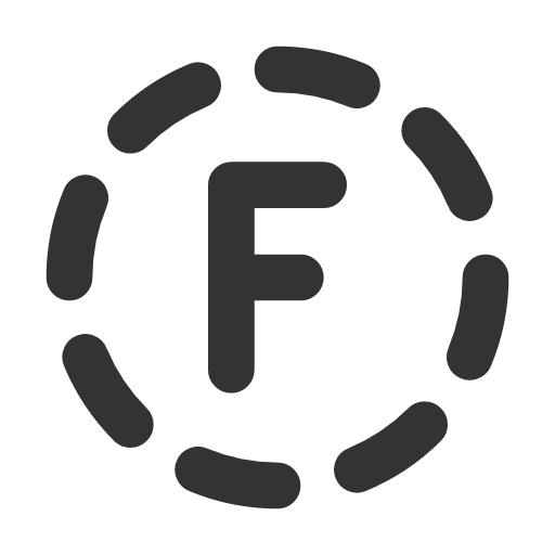 иконка circle dashed letter f, circle, dashed, letter, почта,