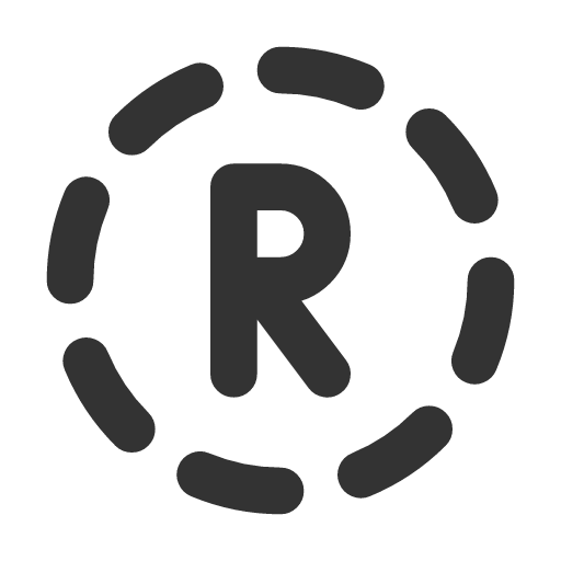 иконка circle dashed letter r, circle, dashed, letter, почта,