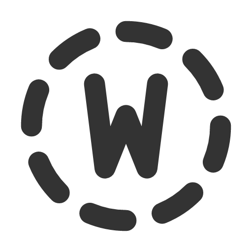иконка circle dashed letter w, circle, dashed, letter, почта,