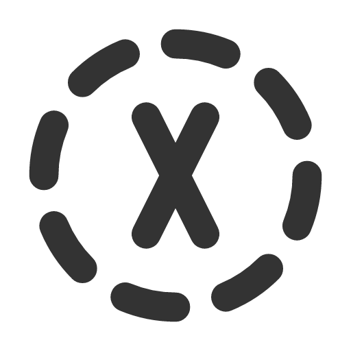 иконка circle dashed letter x, circle, dashed, letter, почта,