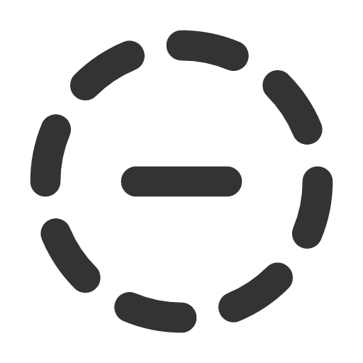 иконка circle dashed minus, circle, dashed, minus, минус,