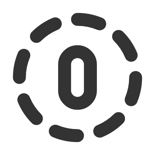 иконка circle dashed number 0, circle, dashed, number,