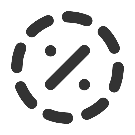 иконка circle dashed percentage, circle, dashed, percentage,
