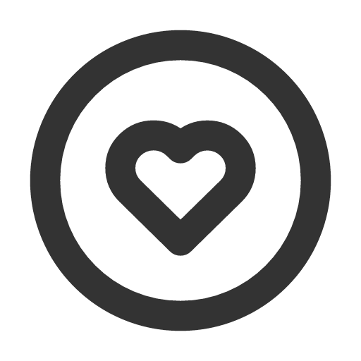 иконка circle heart, circle, heart, сердце,