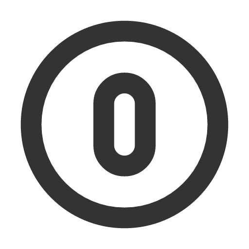 иконка circle number 0, circle, number,