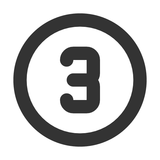 иконка circle number 3, circle, number,