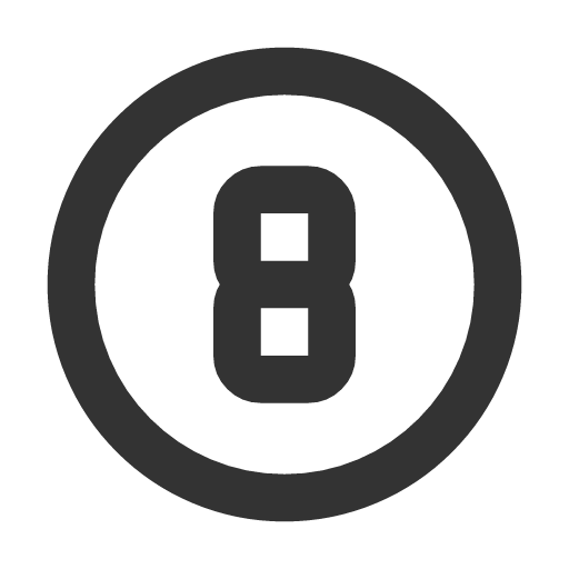 иконка circle number 8, circle, number,