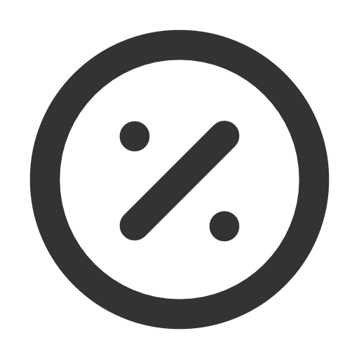 иконка circle percentage, circle, percentage,