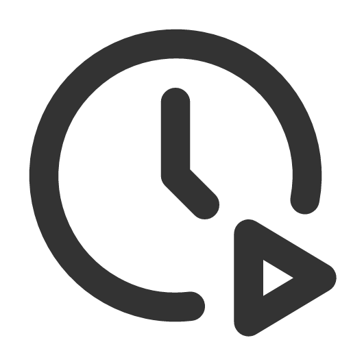 иконка clock play, clock, часы, play, играть,