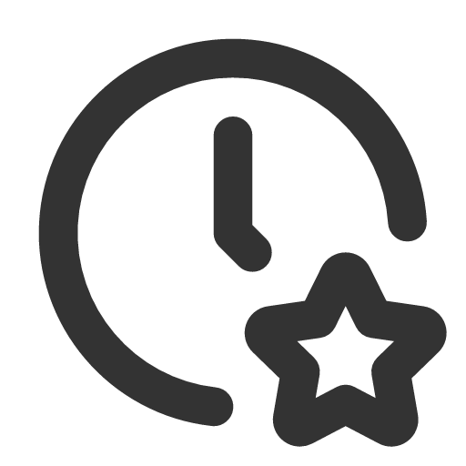 иконка clock star, clock, часы, star, звезда,