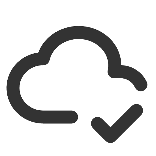 иконка cloud check, cloud, облако, check, галочка,