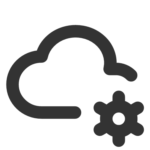 иконка cloud cog, cloud, облако, cog,