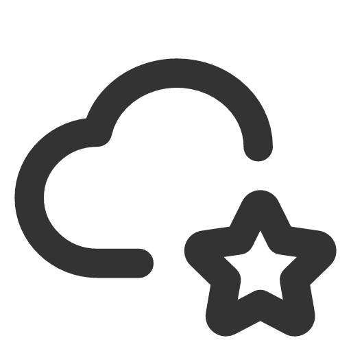 иконка cloud star, cloud, облако, star, звезда,