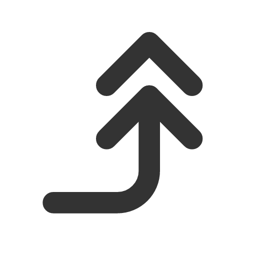 иконка corner right up double, corner, right, стрелка, up, стрелка вверх, double,