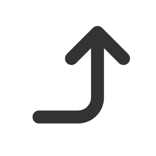 иконка corner right up, corner, right, стрелка, up, стрелка вверх,