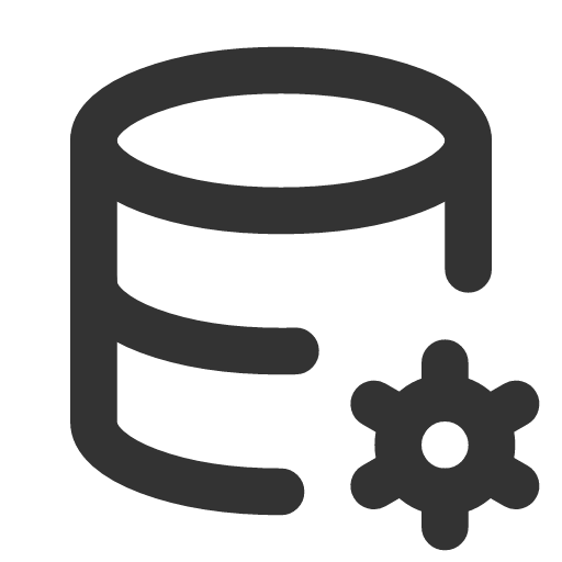 иконка database cog, database, база данных, cog,