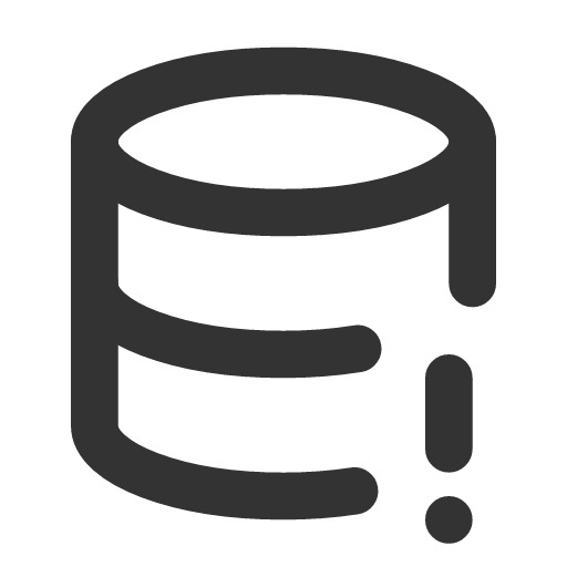 иконка database exclamation, database, база данных, exclamation, предупреждение,