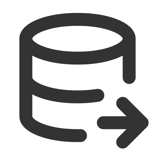 иконка database export, database, база данных, export, экспорт,