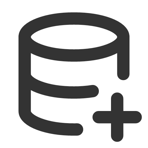 иконка database plus, database, база данных, plus, плюс,