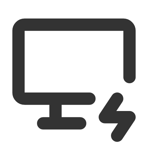 иконка device desktop bolt, device, desktop, рабочий стол, bolt, напряжение,