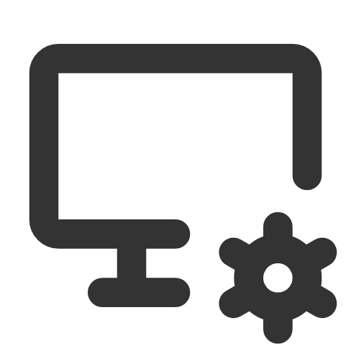 иконка device desktop cog, device, desktop, рабочий стол, cog,