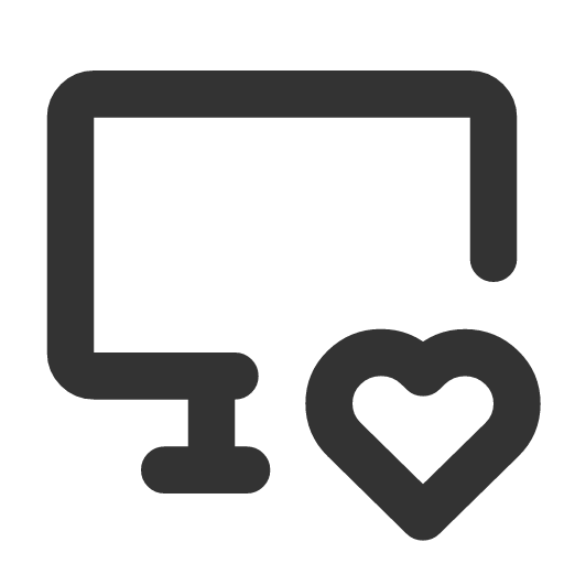 иконка device desktop heart, device, desktop, рабочий стол, heart, сердце,