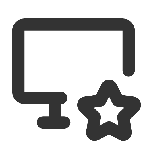 иконка device desktop star, device, desktop, рабочий стол, star, звезда,