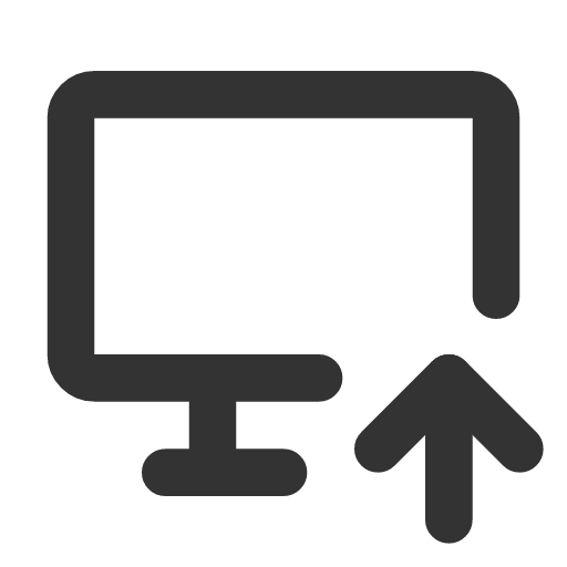 иконка device desktop up, device, desktop, рабочий стол, up, стрелка вверх,
