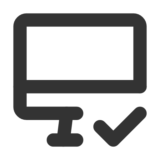 иконка device imac check, device, imac, монитор, check, галочка,