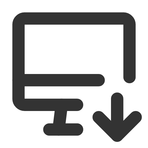 иконка device imac down, device, imac, монитор, down, стрелка,