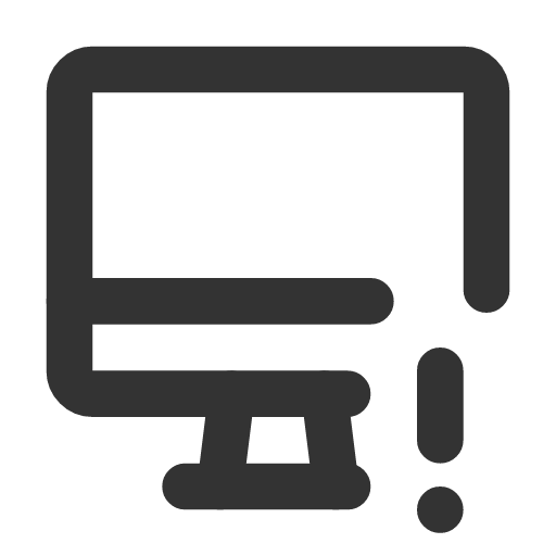 иконка device imac exclamation, device, imac, монитор, exclamation, предупреждение,