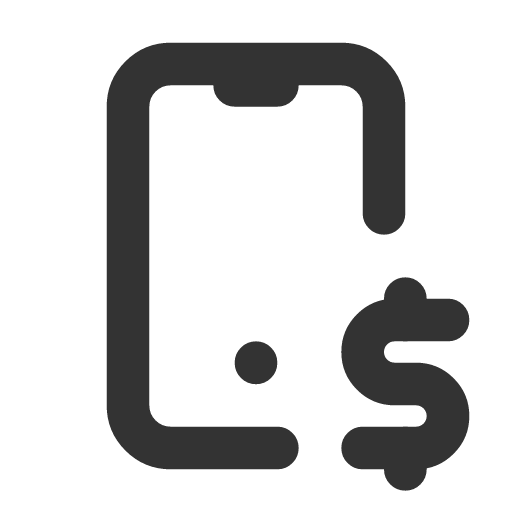 иконка device mobile dollar, device, mobile, телефон, dollar, доллар,