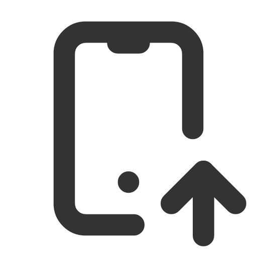 иконка device mobile up, device, mobile, телефон, up, стрелка вверх,