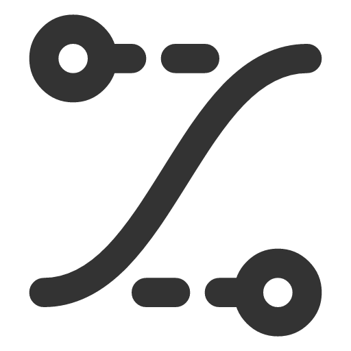 иконка ease in out control points, ease, in, увеличить, out, control, points,