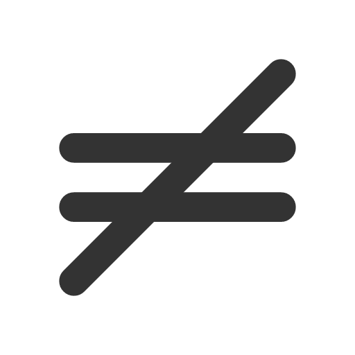 иконка equal not, equal, not,